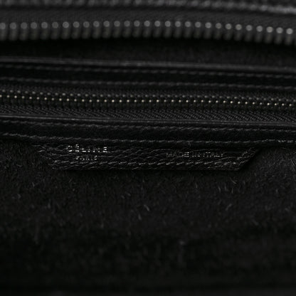 Celine Drummed Calfskin Mini Luggage Black 6 of 9