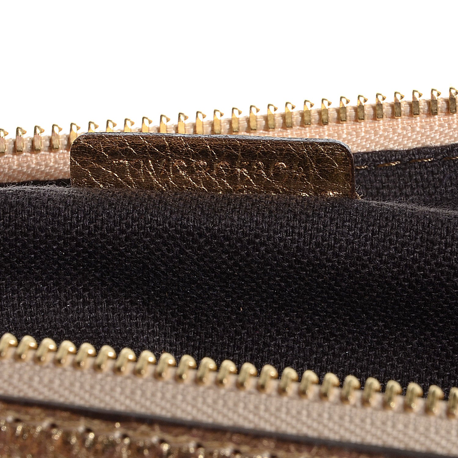 Burberry Woven Leather Nova Check Ashcombe Clutch Gold 7 of 7