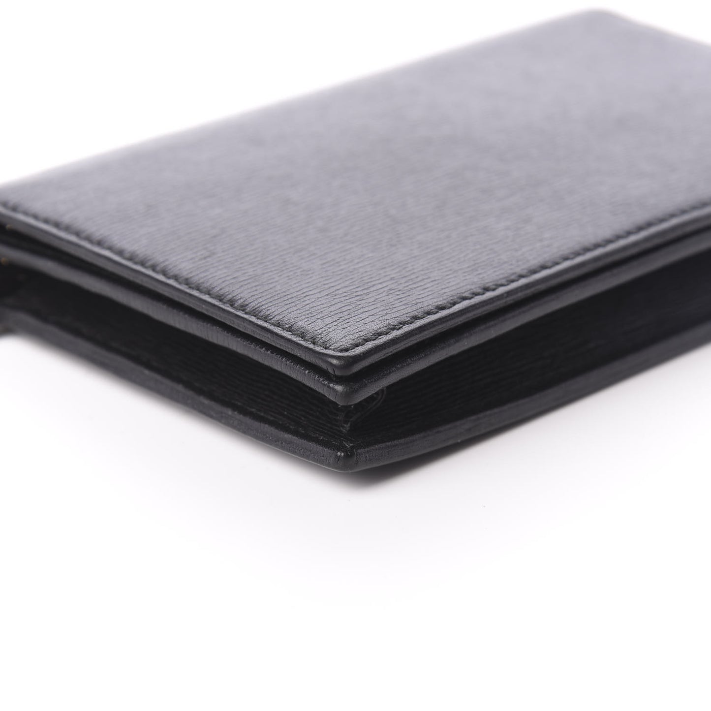 Textured Calfskin Medium Betty Chain Wallet Black