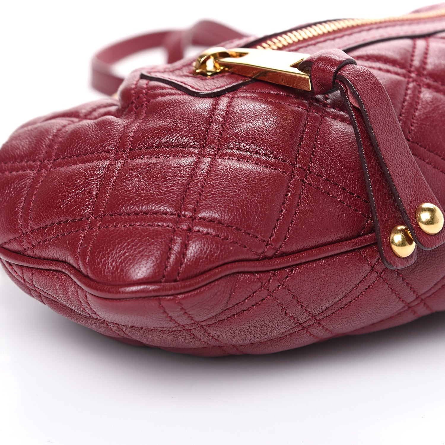 Marc Jacobs Calfskin Quilted Little Stam Bordeaux 6 of 11