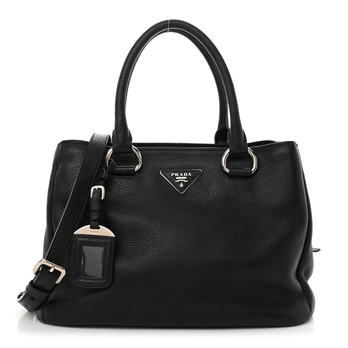 Vitello Phenix Top Handle Bag Black
