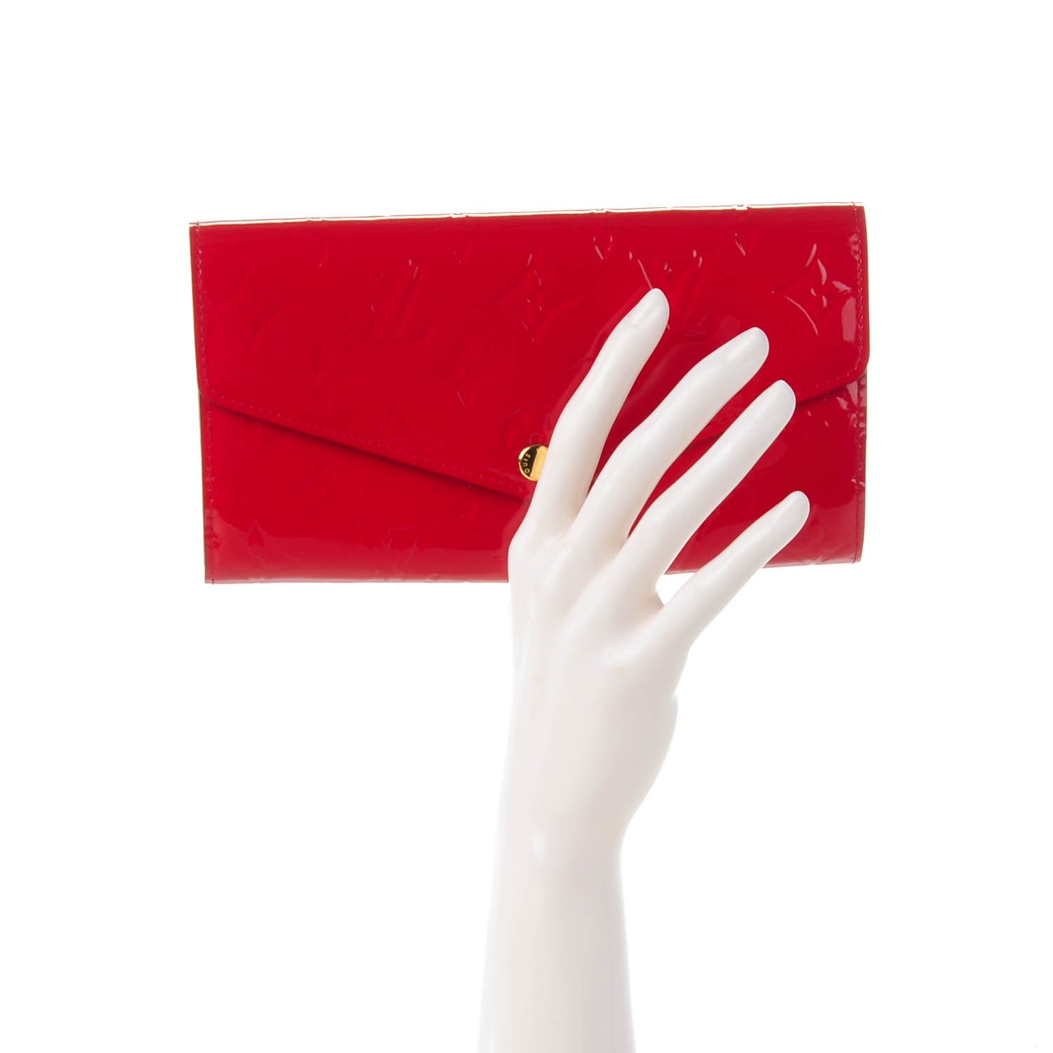 Louis Vuitton Vernis Sarah Wallet NM Cherry 2 of 7