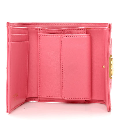 Chanel Lambskin Quilted Compact Boy Wallet Pink 6 of 10