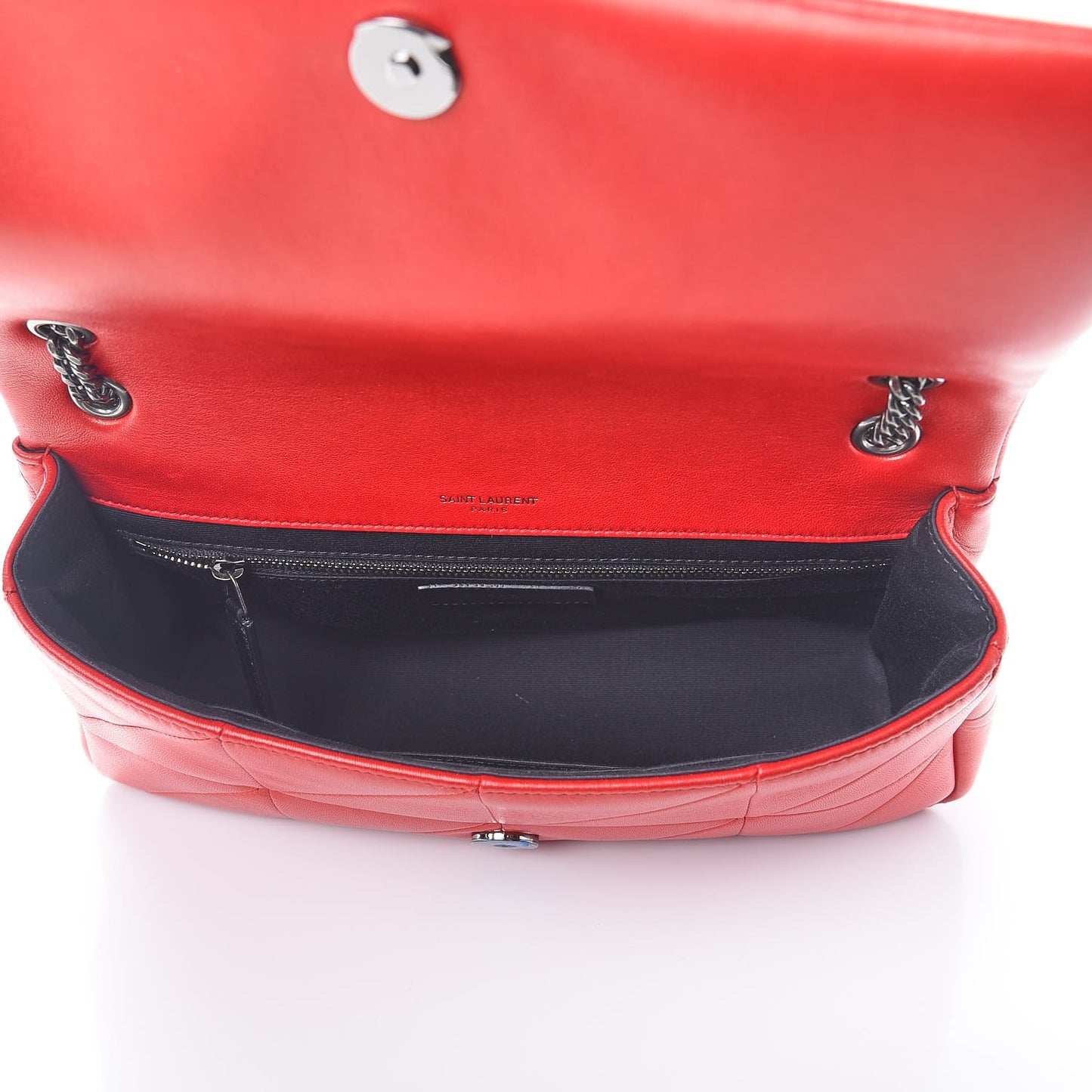 Lambskin Patchwork Monogram Medium Jamie Red