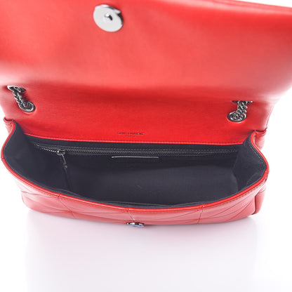 Saint Laurent Lambskin Patchwork Monogram Medium Jamie Red 8 of 12