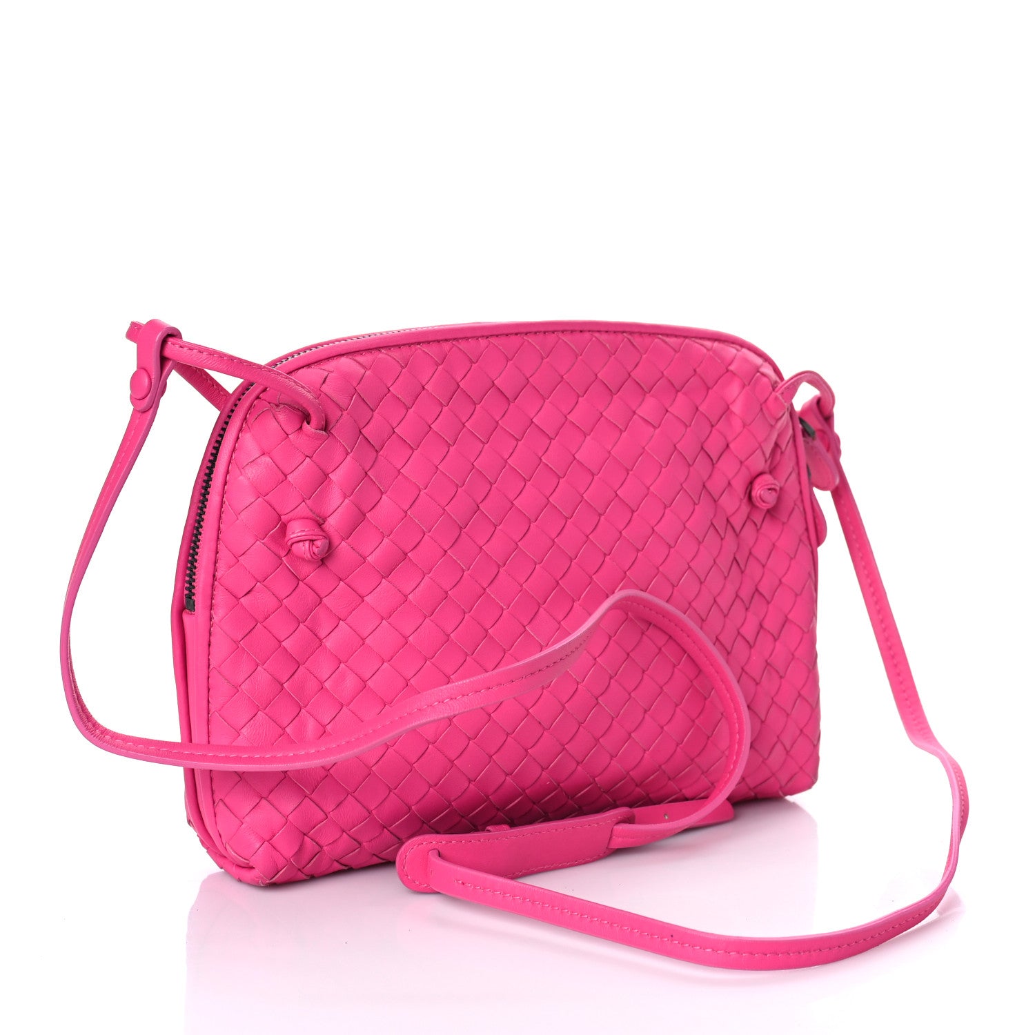 Bottega Veneta Nappa Intrecciato Nodini Bag Rosa Shock 3 of 8