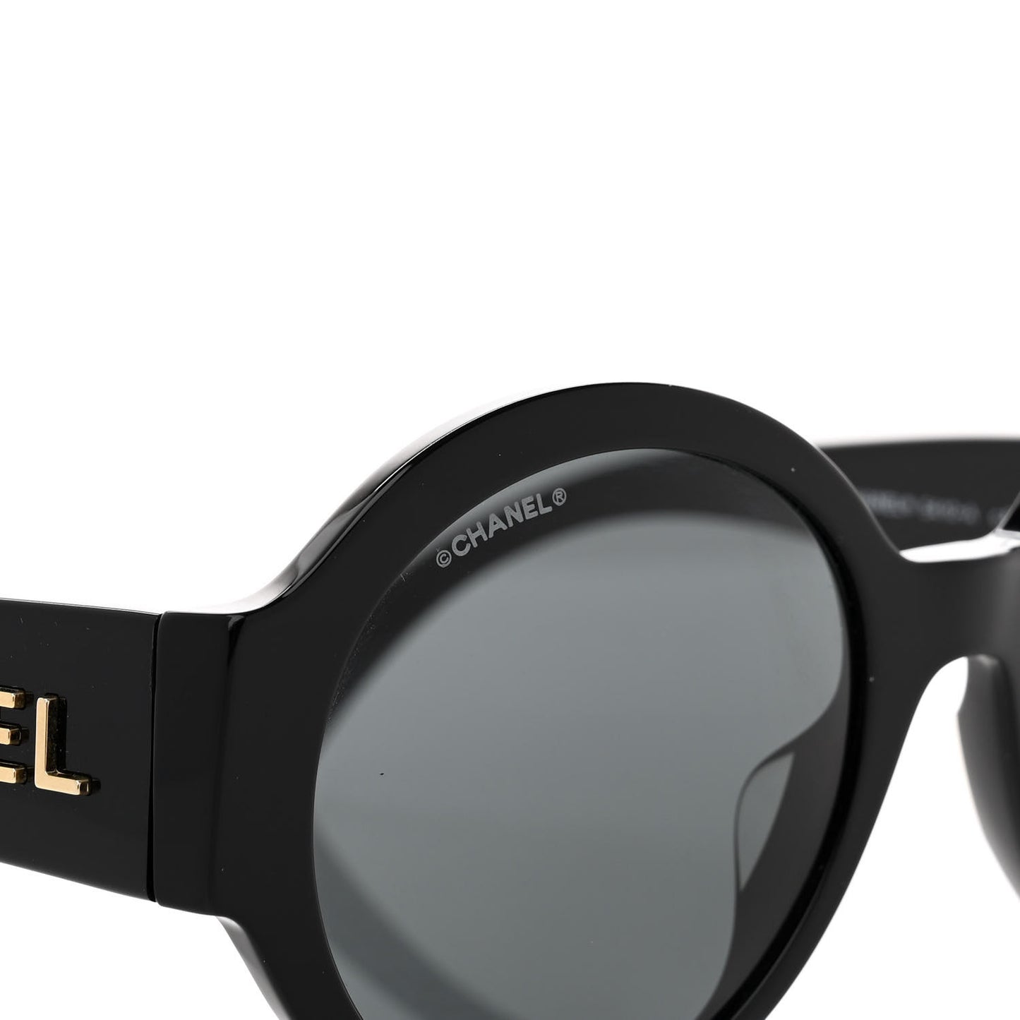 Acetate Round Sunglasses 5410 Black