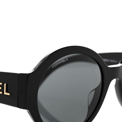 Chanel Acetate Round Sunglasses 5410 Black 7 of 8