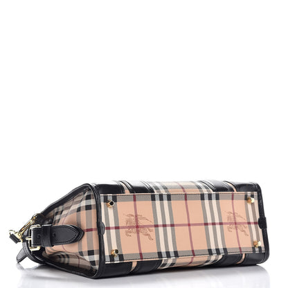 Burberry Haymarket Check Minford Portrait Tote Black 5 of 10