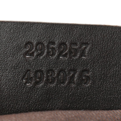 Gucci GG Supreme Monogram Selleria Calfskin Small Flat Side Zip Messenger Bag Beige Ebony Cocoa Dark Chocolate 6 of 9