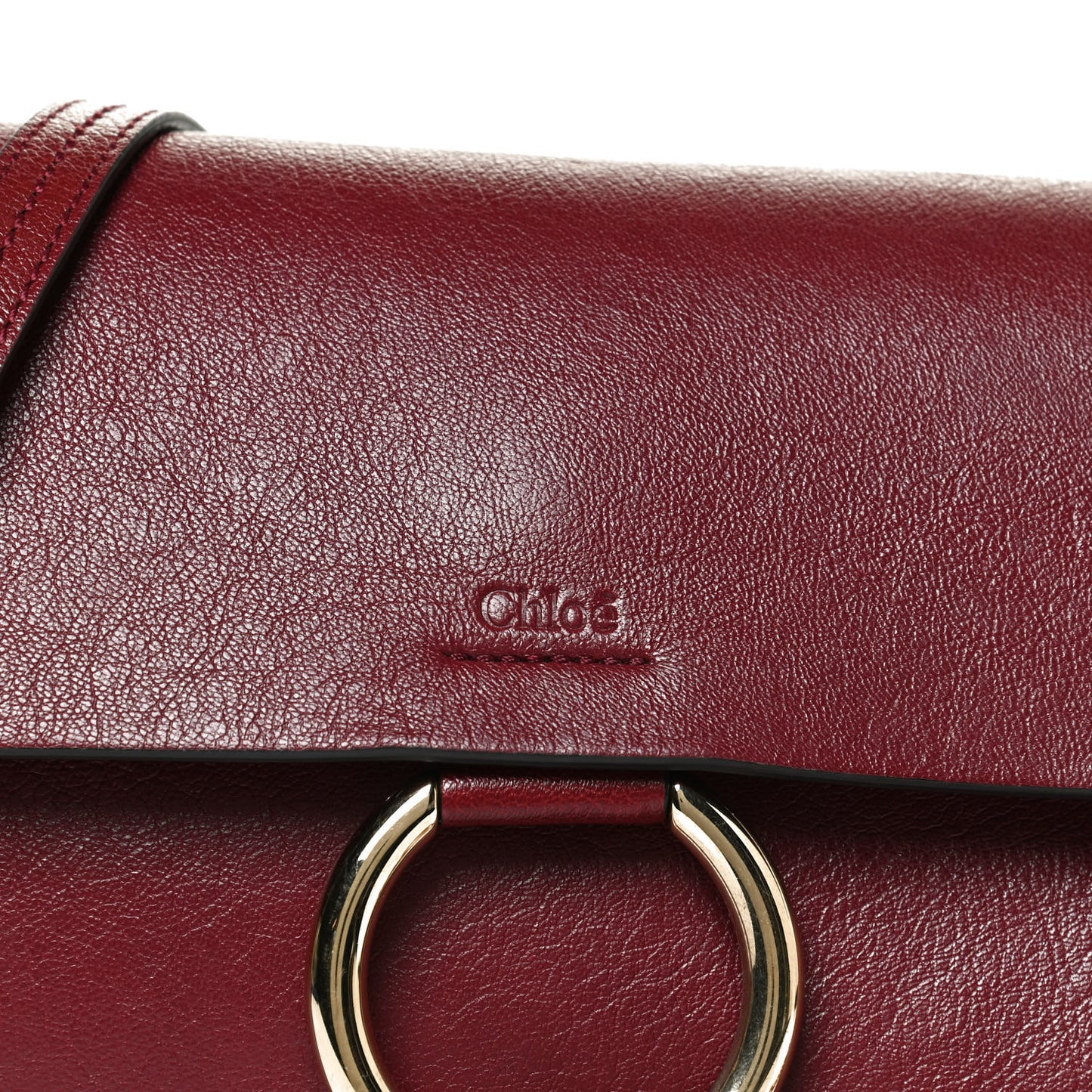 Goatskin Small Faye Shoulder Bag Sienna Red