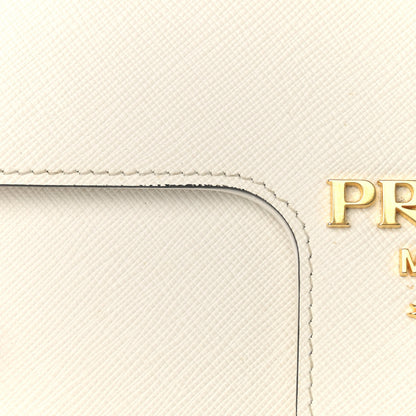 Prada Saffiano Flap Shoulder Bag Talco 10 of 12