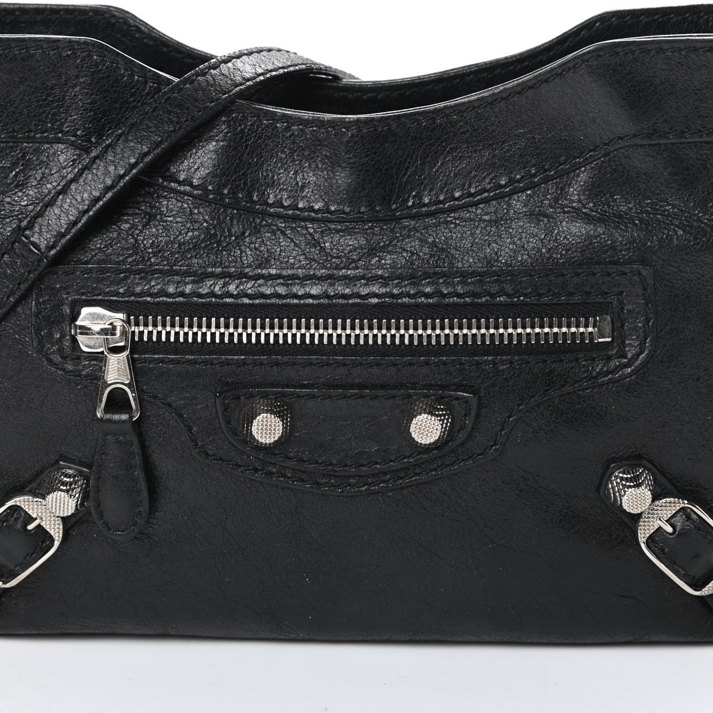 Agneau Giant 12 Silver Hardware Hip Black