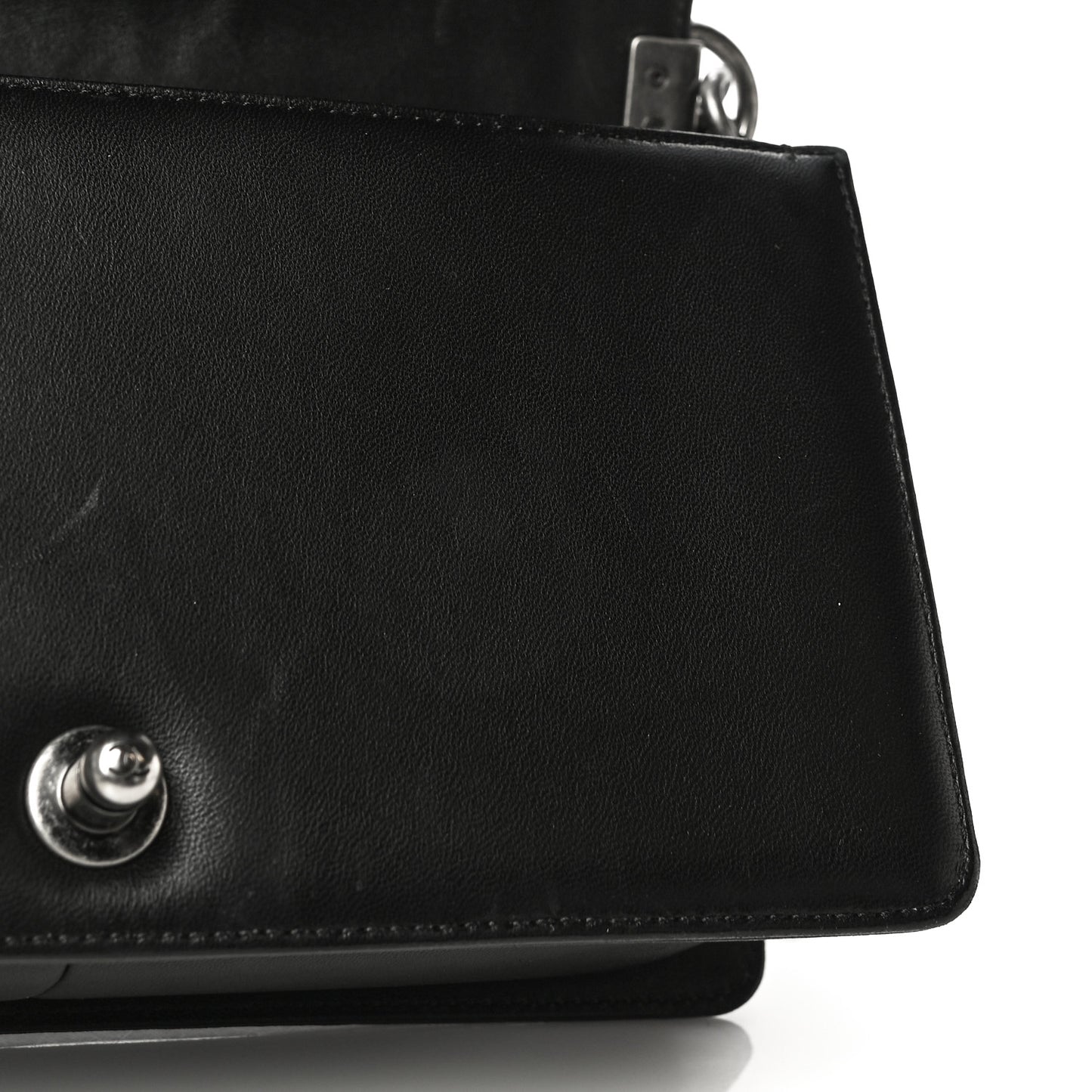 Lambskin Quilted Medium Boy Flap Black