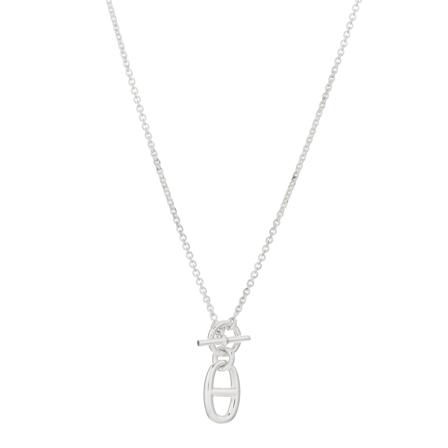 Sterling Silver Amulette Chaine d'Ancre Necklace