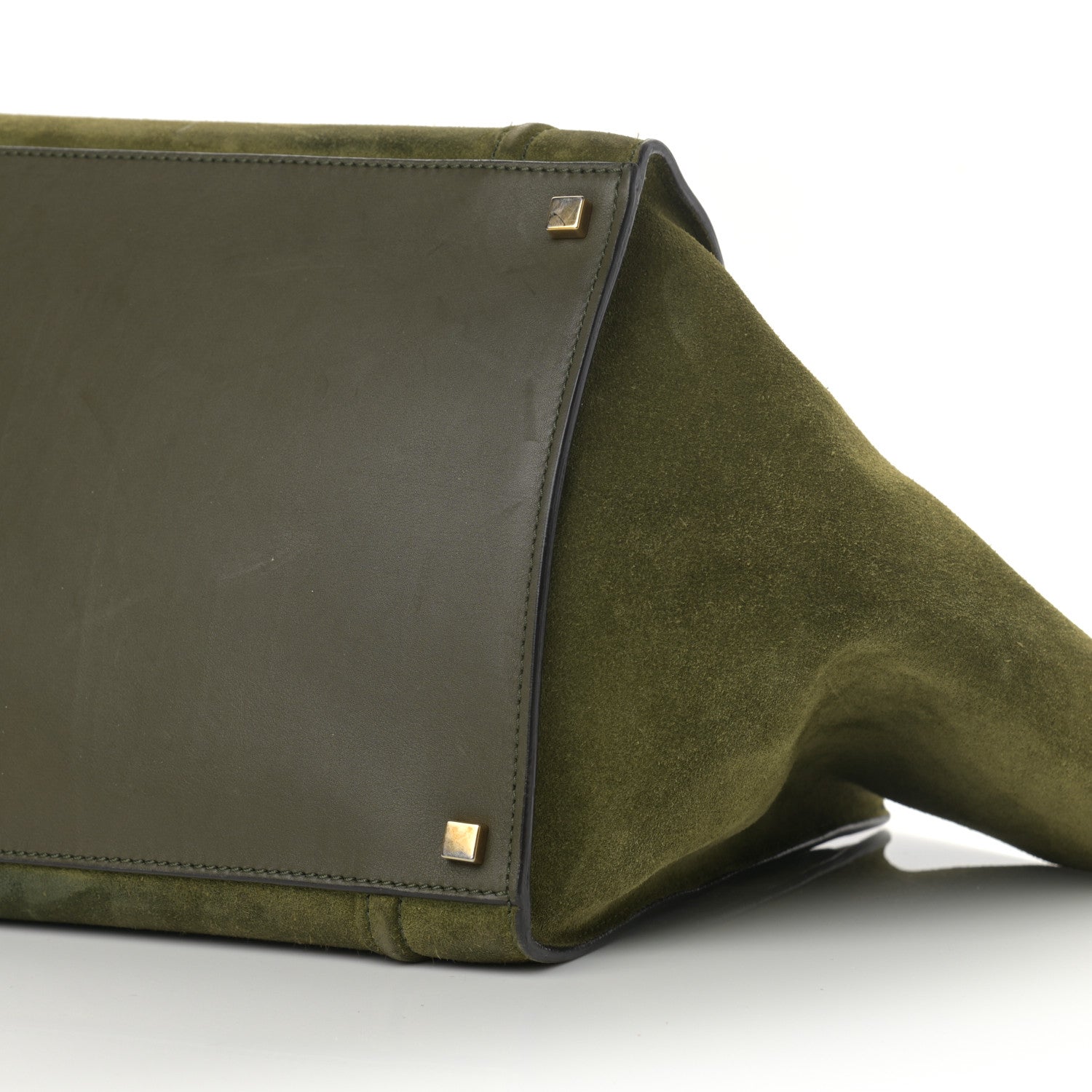 Celine Suede Medium Phantom Luggage Olive 10 of 15