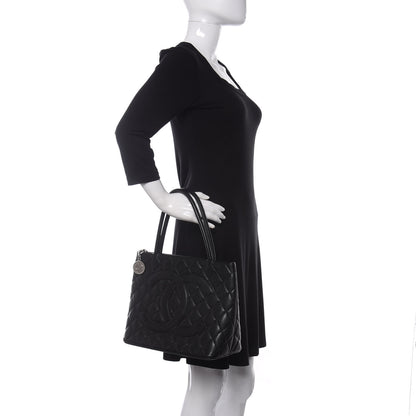 Chanel Caviar Quilted Medallion Tote Black 2 of 10