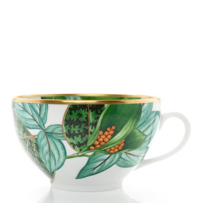 Hermes Porcelain Passifolia Tea Cup And Saucer 3 of 11