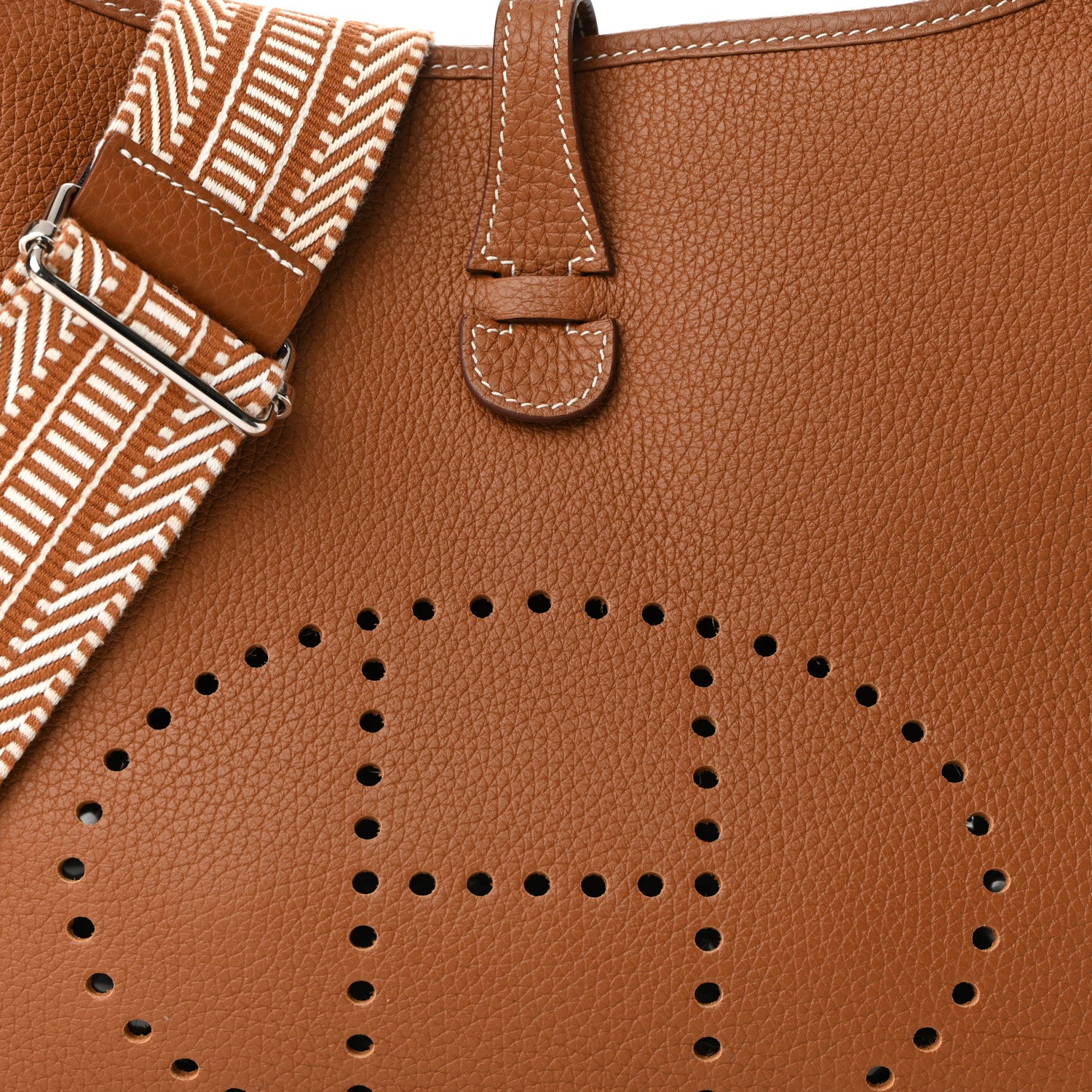Hermes Taurillon Clemence Amazone Evelyne III PM Gold Ecru 8 of 10