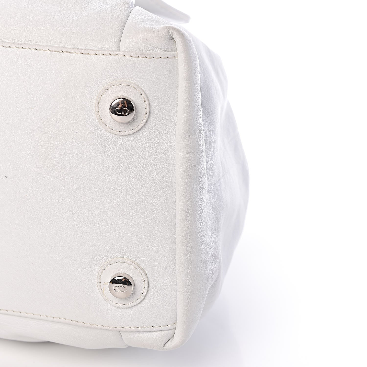 Christian Dior Lambskin Pony Hair Medium Le Trente Tote White 6 of 16
