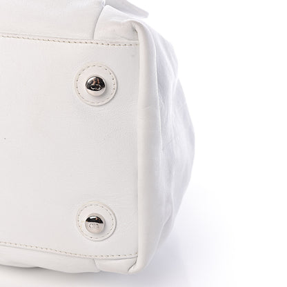 Christian Dior Lambskin Pony Hair Medium Le Trente Tote White 6 of 16