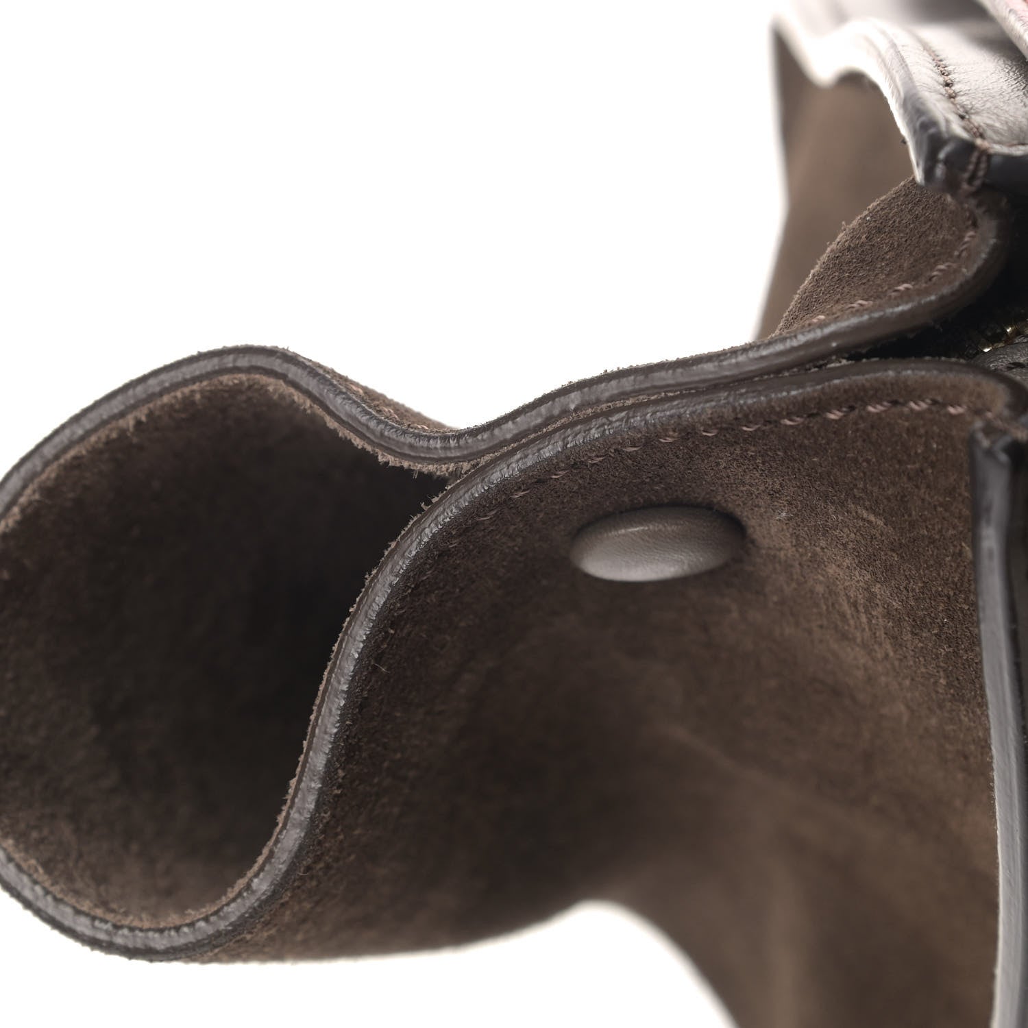 Celine Calfskin Suede Medium Tri-Color Trapeze Taupe 10 of 11