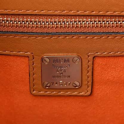 MCM Visetos Medium Patricia Satchel Cognac 6 of 14