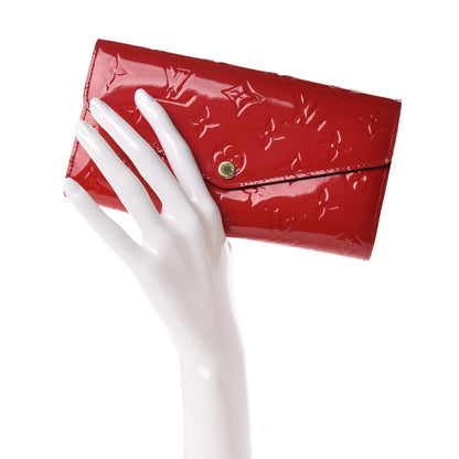Louis Vuitton Vernis Sarah Wallet NM Cherry 2 of 11