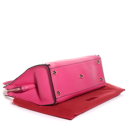 Valentino Garavani Vitello Rockstud Dome Shopper Pink 4 of 8