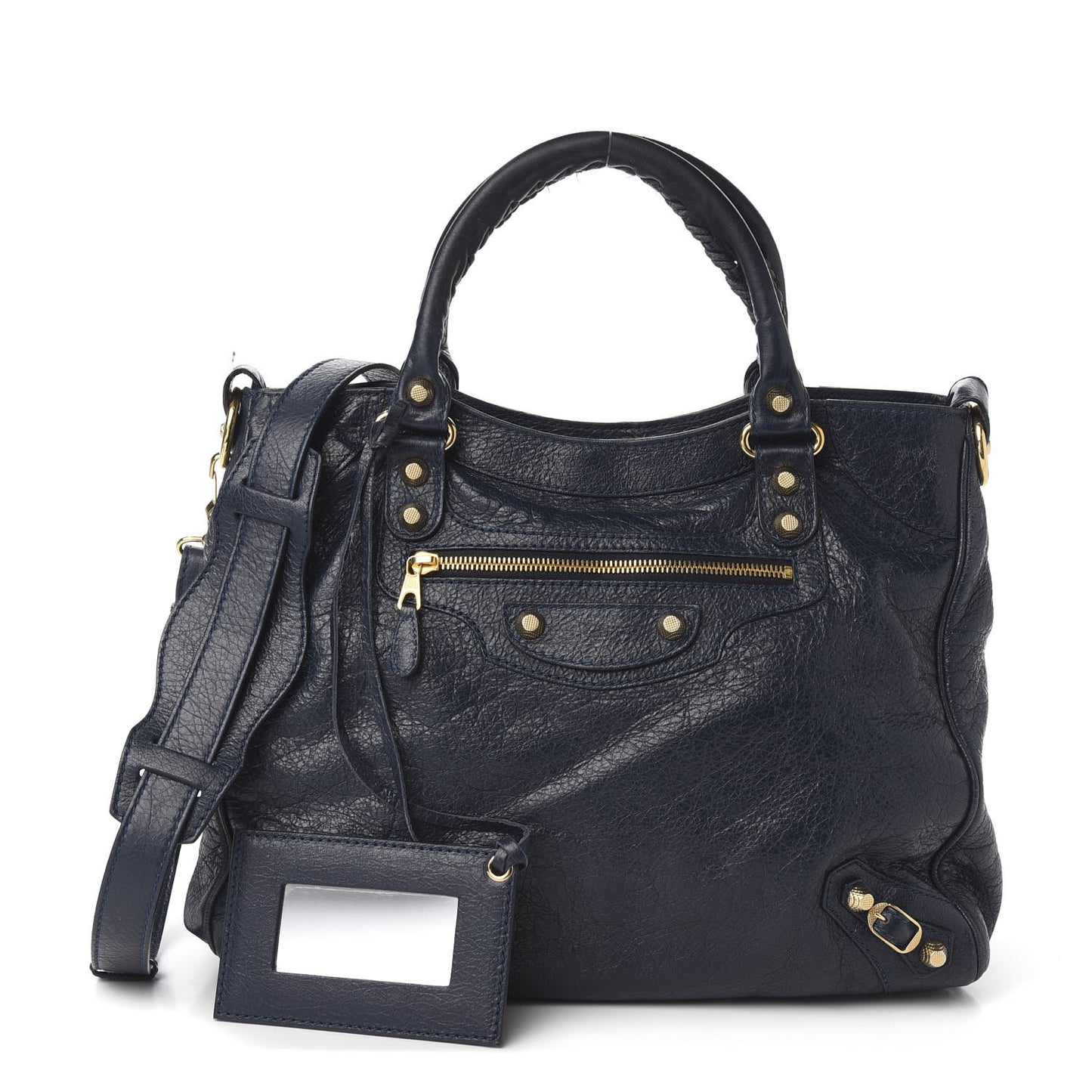 Agneau Giant 12 Gold Hardware Velo Bleu Obscur