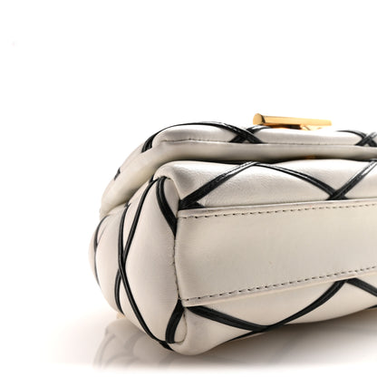 Louis Vuitton Lambskin Malletage Pico GO-14 White Black 7 of 8