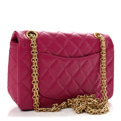 Chanel Aged Calfskin Quilted 2.55 Reissue Mini Flap Fuchsia 2 of 11