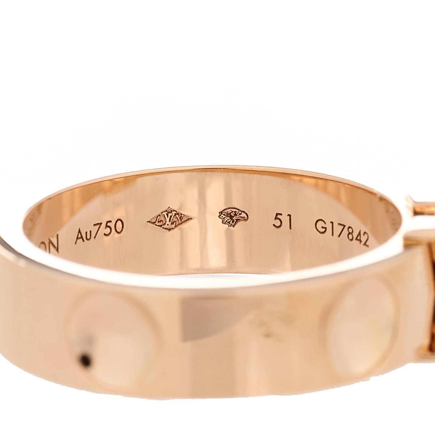 18K Pink Gold Empreinte LV Ring 51 5.75