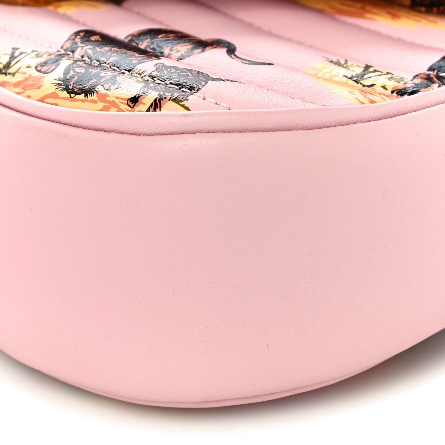 Calfskin Leopard Print New Wave Chain PM Light Pink