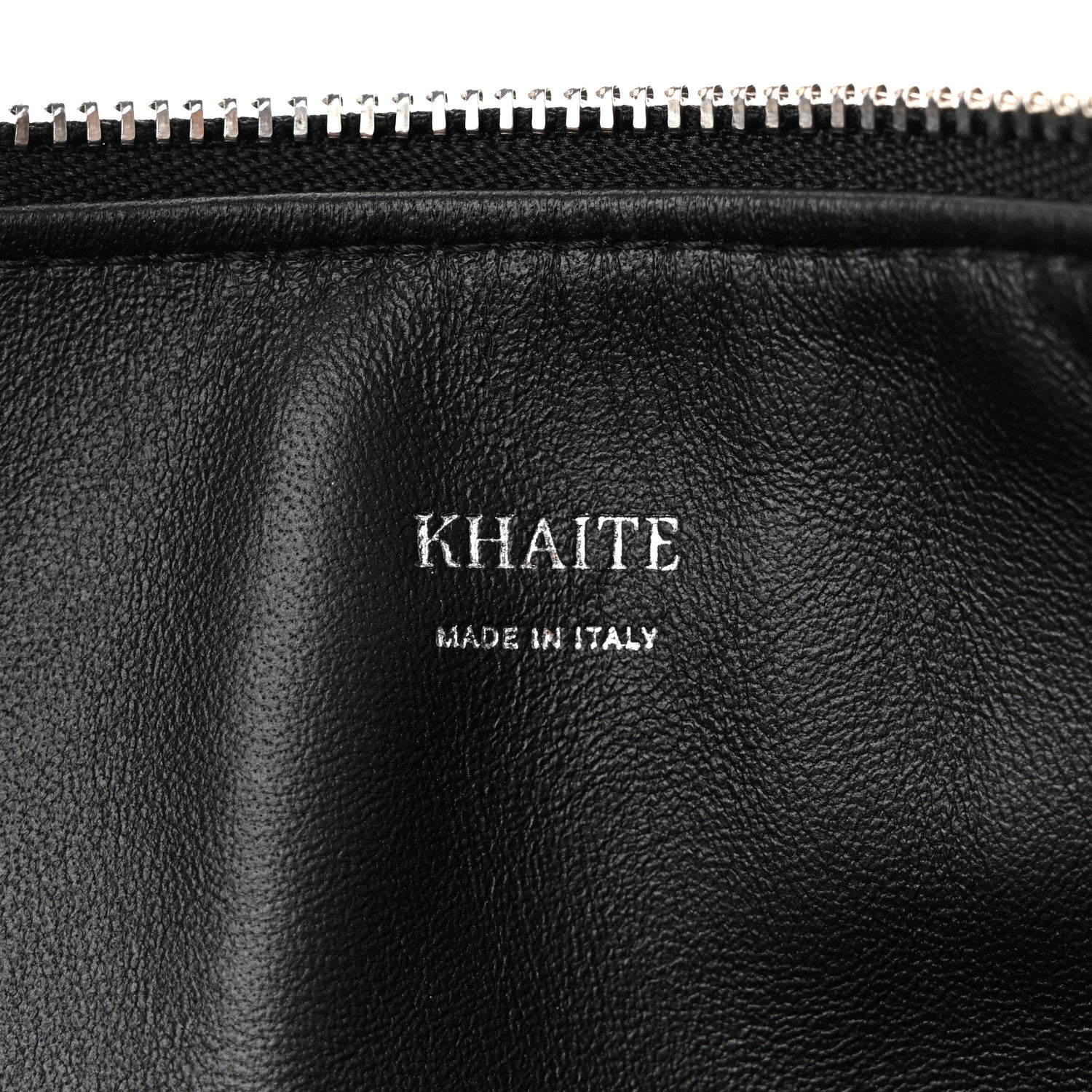 Khaite Glossy Calfskin Eelskin Embossed Medium Olivia Hobo Black 6 of 9