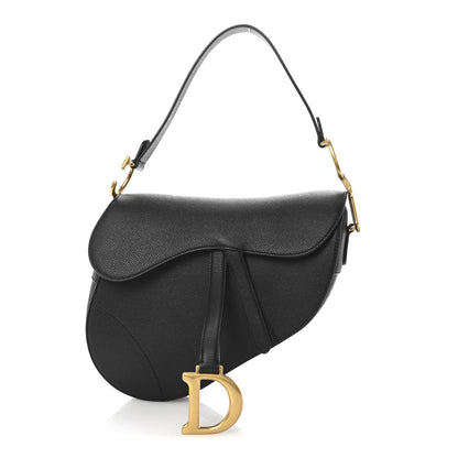 Christian Dior Grained Calfskin Saddle Bag Black 1 of 10