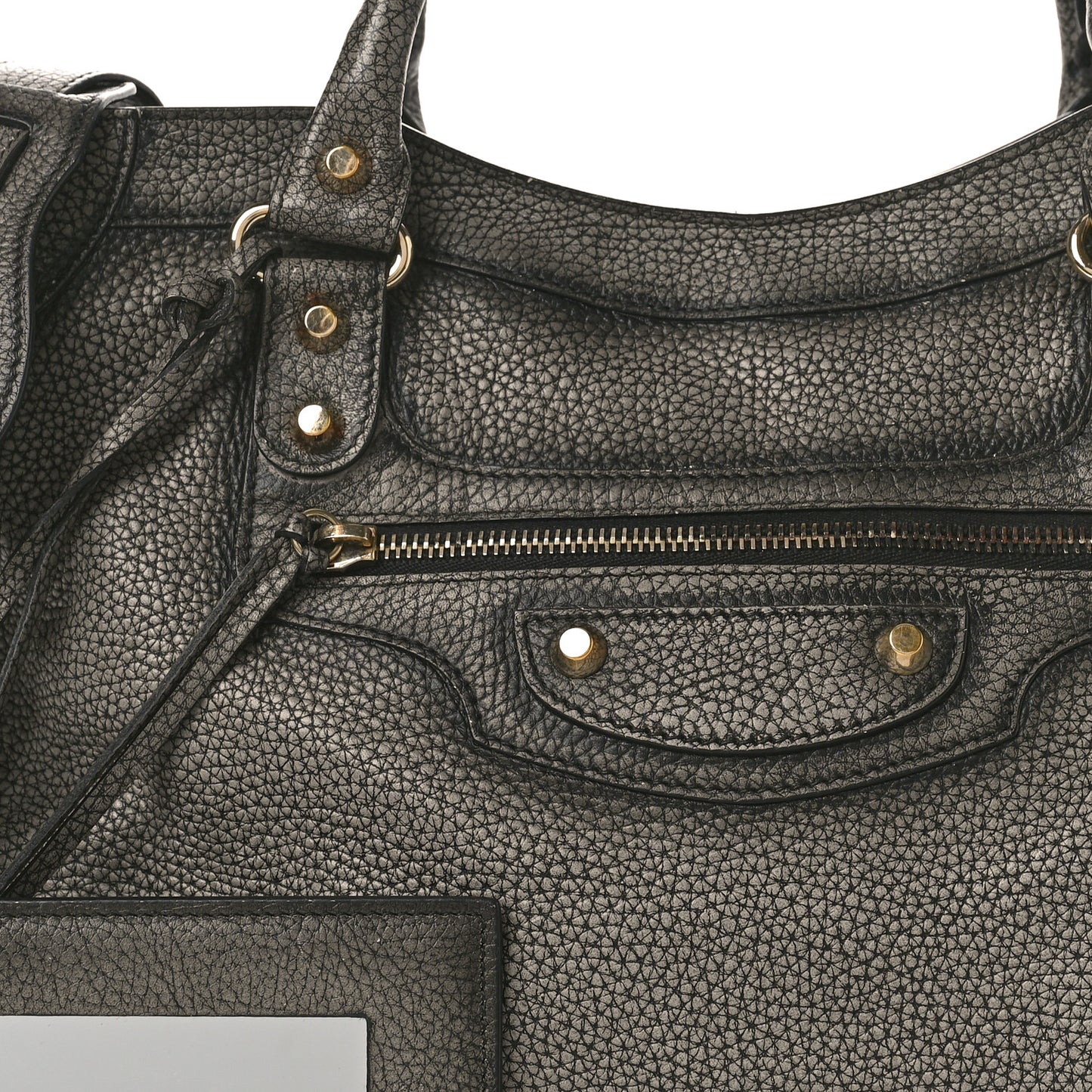 Grained Calfskin Classic Gold Hardware City Ombre Grey Gradient