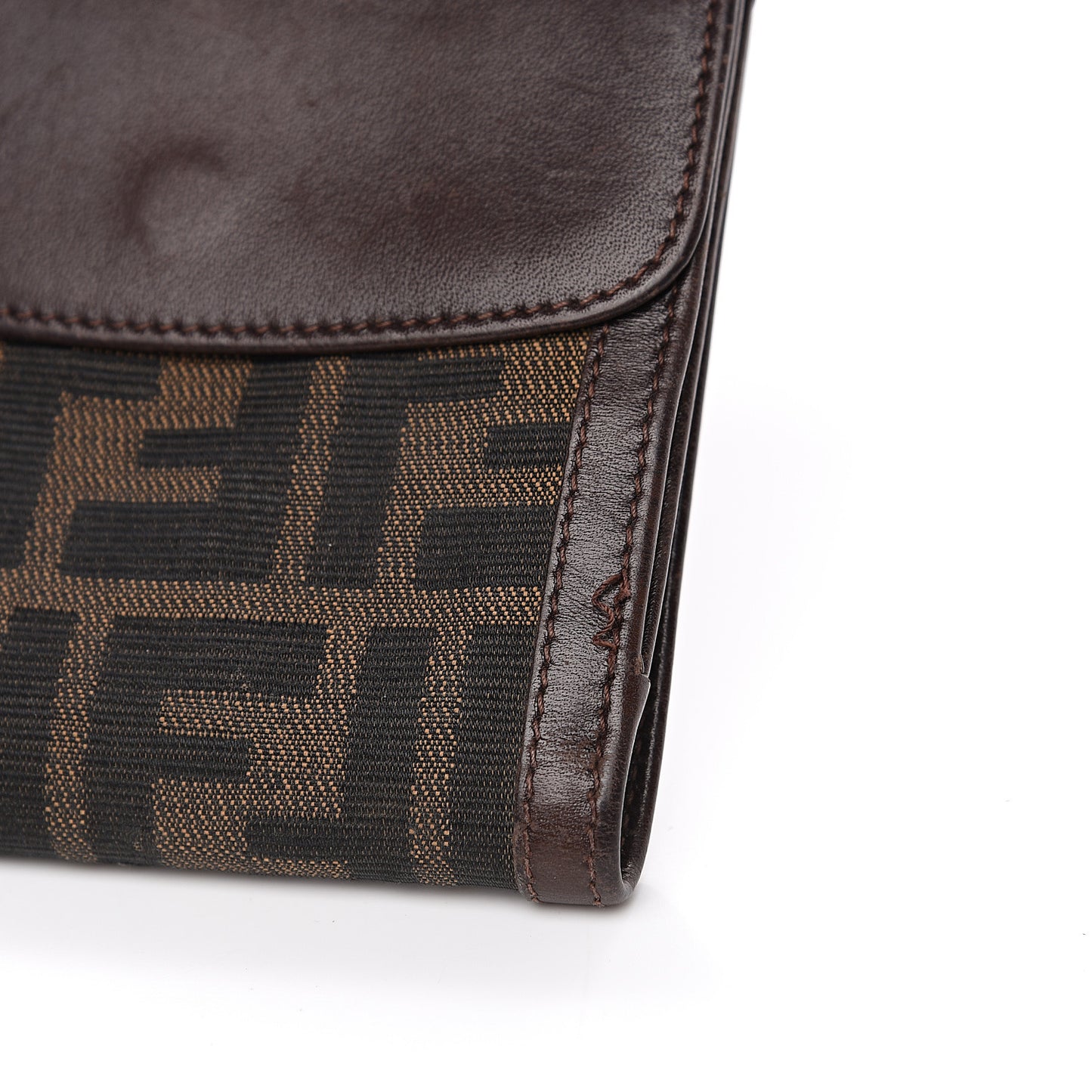 Zucca Calfskin Compact Wallet Tobacco