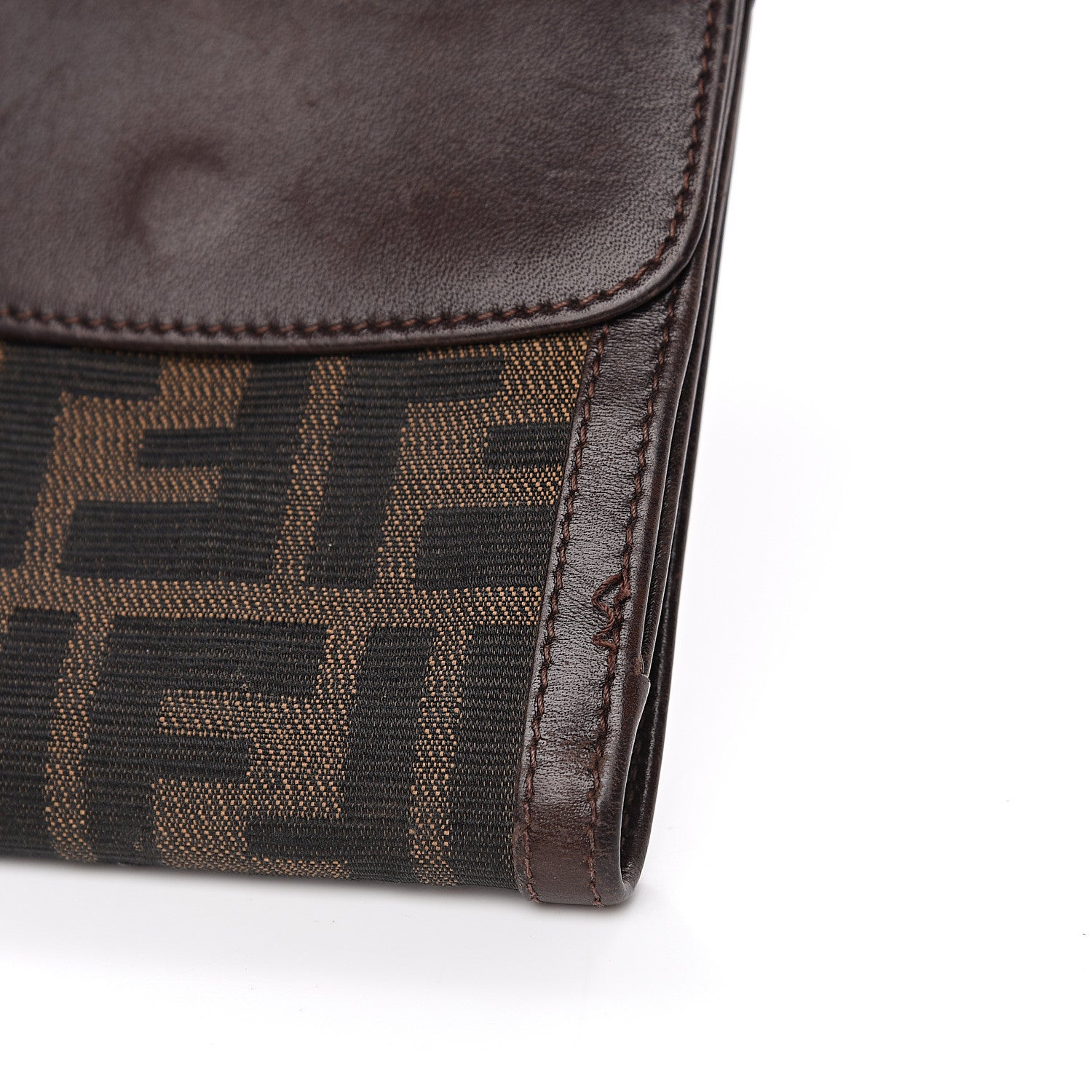 Fendi Zucca Calfskin Compact Wallet Tobacco 8 of 11