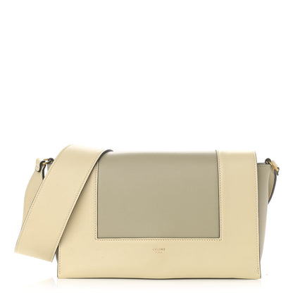 Celine Shiny Smooth Calfskin Medium Frame Shoulder Bag Chalk Mastic 1 of 14