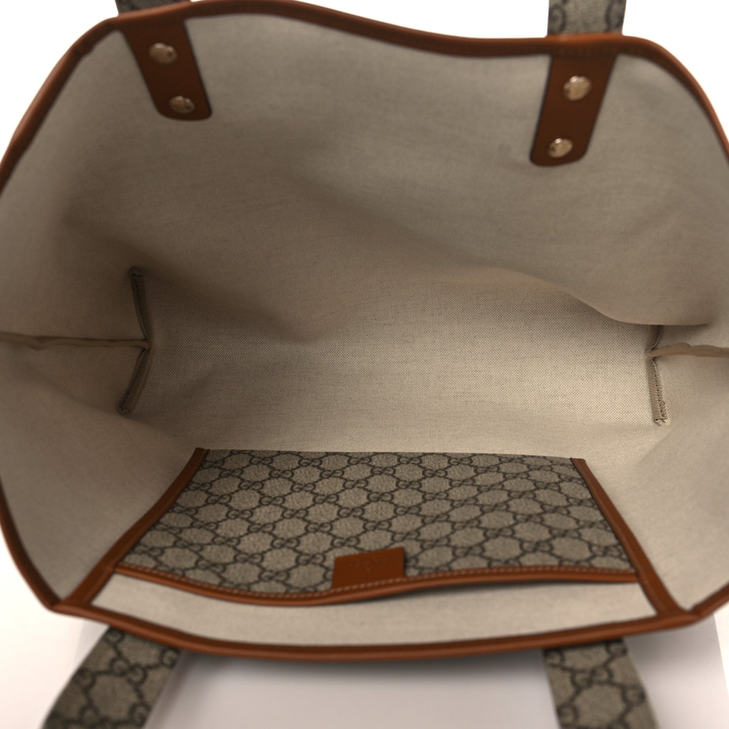Gucci GG Plus Monogram Medium Signature Web Loop Tote Brown 5 of 9