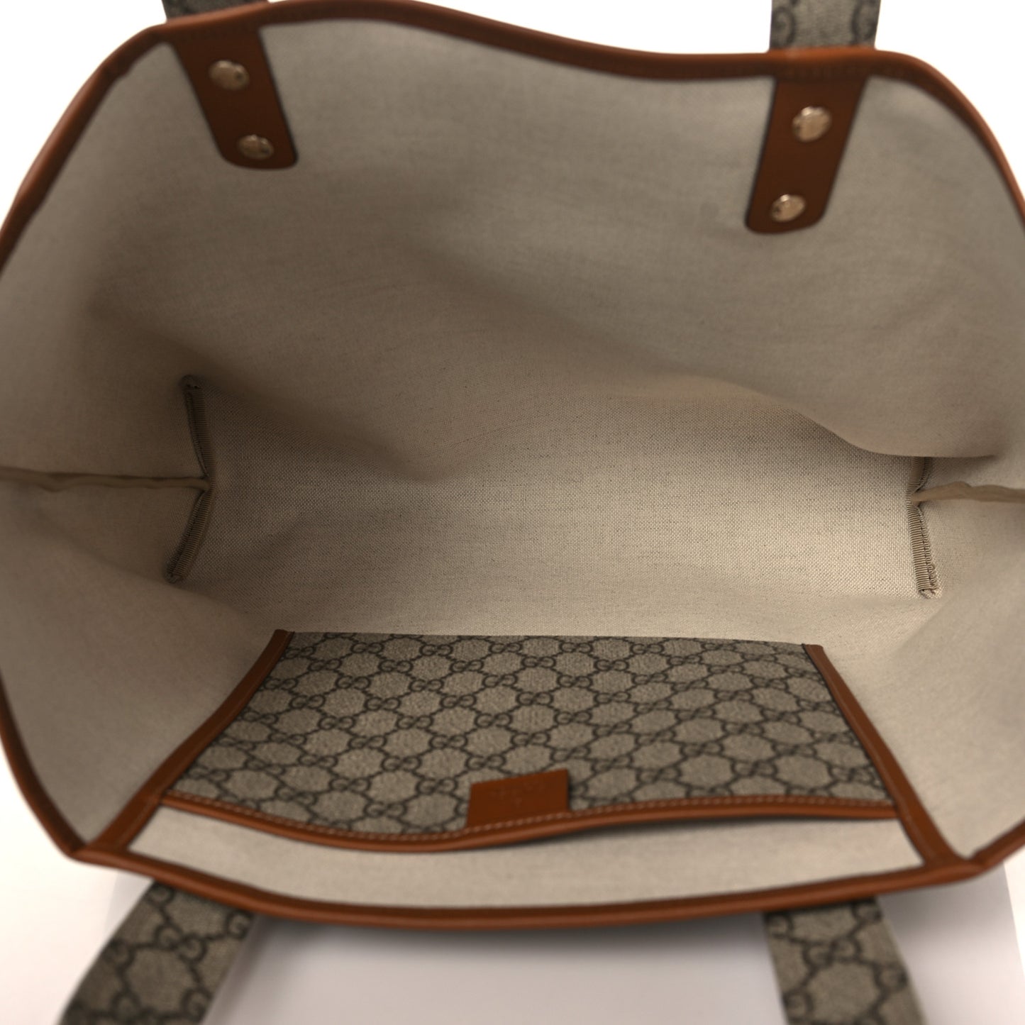 GG Plus Monogram Medium Signature Web Loop Tote Brown