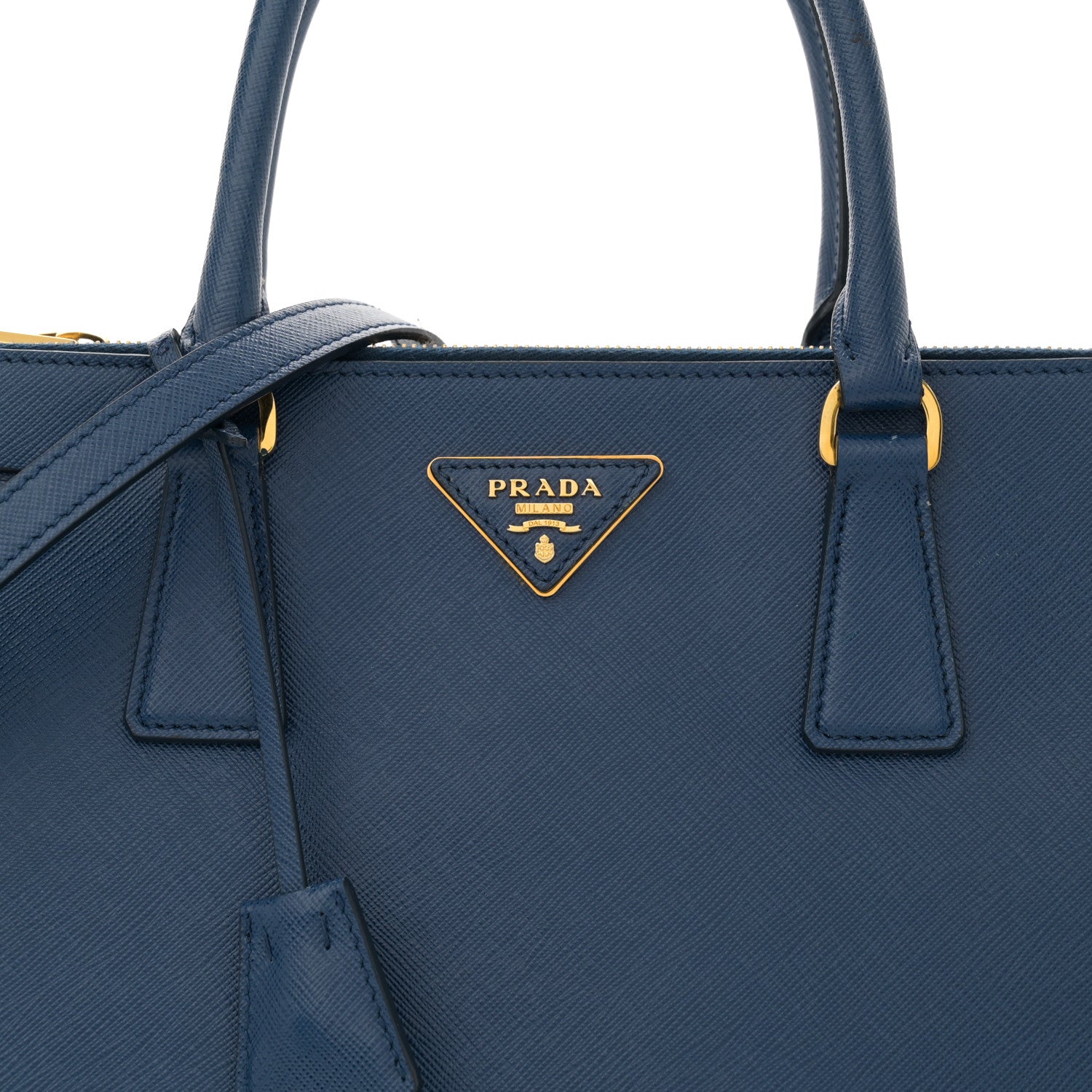 Prada Saffiano Lux Medium Tote Bluette 9 of 16