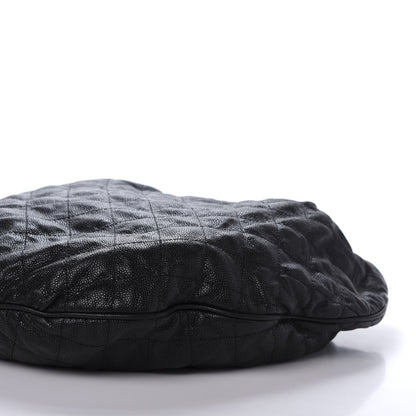 Chanel Crumpled Grained Calfskin Drawstring Tote Black 8 of 14