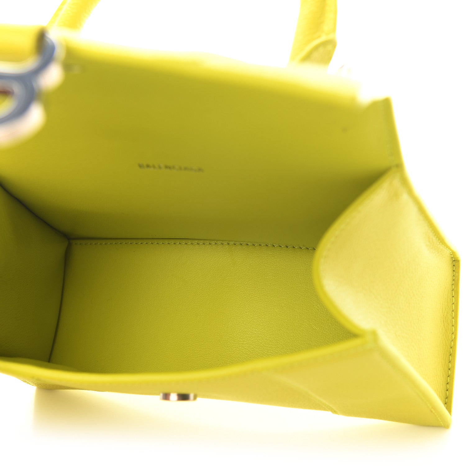 Balenciaga Grained Calfskin Hourglass Top Handle Bag XS Lime 5 of 12