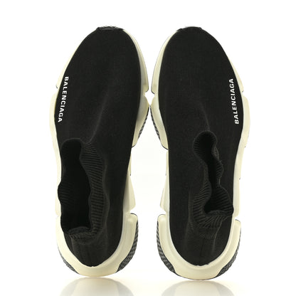 Balenciaga Neoprene Knit Womens Speed Sneakers 37 Black White 2 of 11