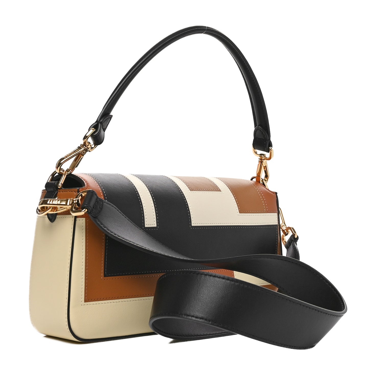 Vitello Grace Intarsio Geometric Brandy Black Multicolor