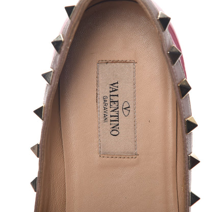 Valentino Garavani Patent Nappa Rockstud Ballerina Flats 38 Framboise Poudre 9 of 21