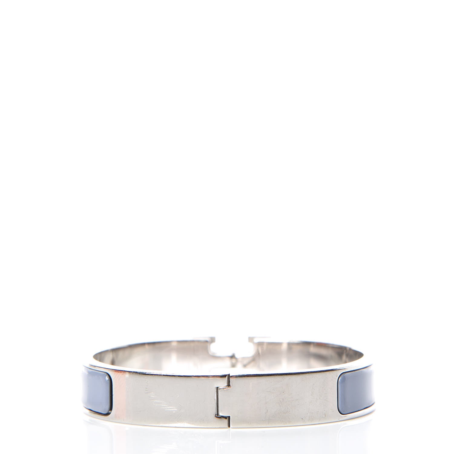 Hermes Enamel Narrow Clic Clac H Bracelet GM Bleu Lin 3 of 5