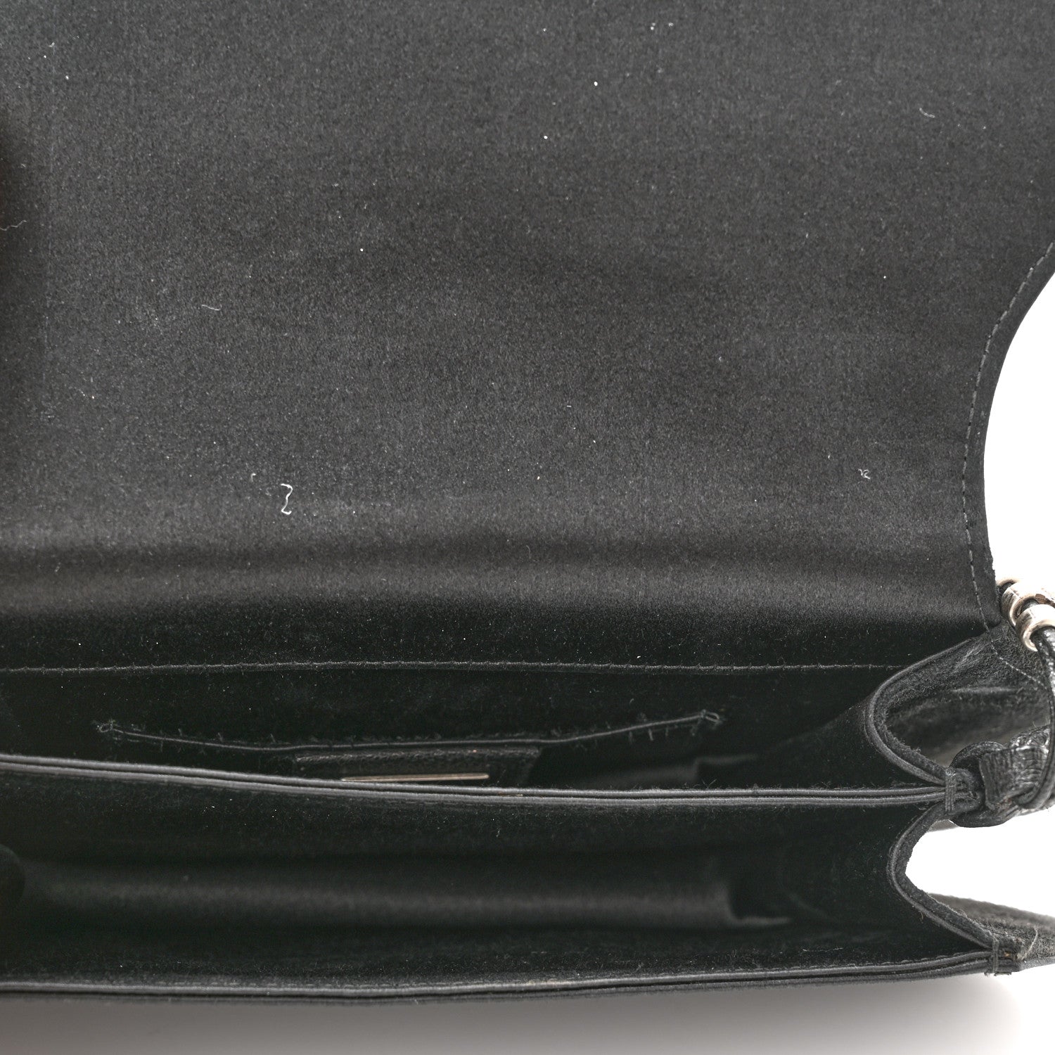 Christian Dior Satin Suede Charms Bag Black 5 of 9